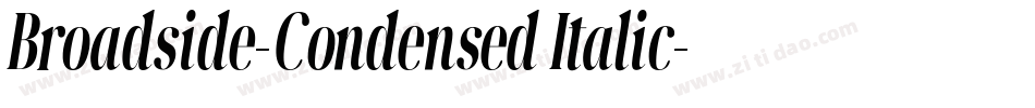 Broadside-Condensed Italic字体转换